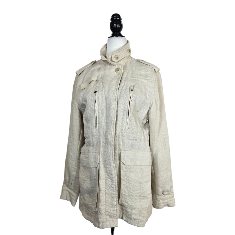 Banana Republic Cream Safari  chore Utility Jacket